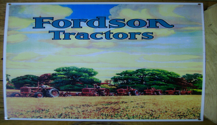 282 - Fordson Tractors Red Line Up Vertical